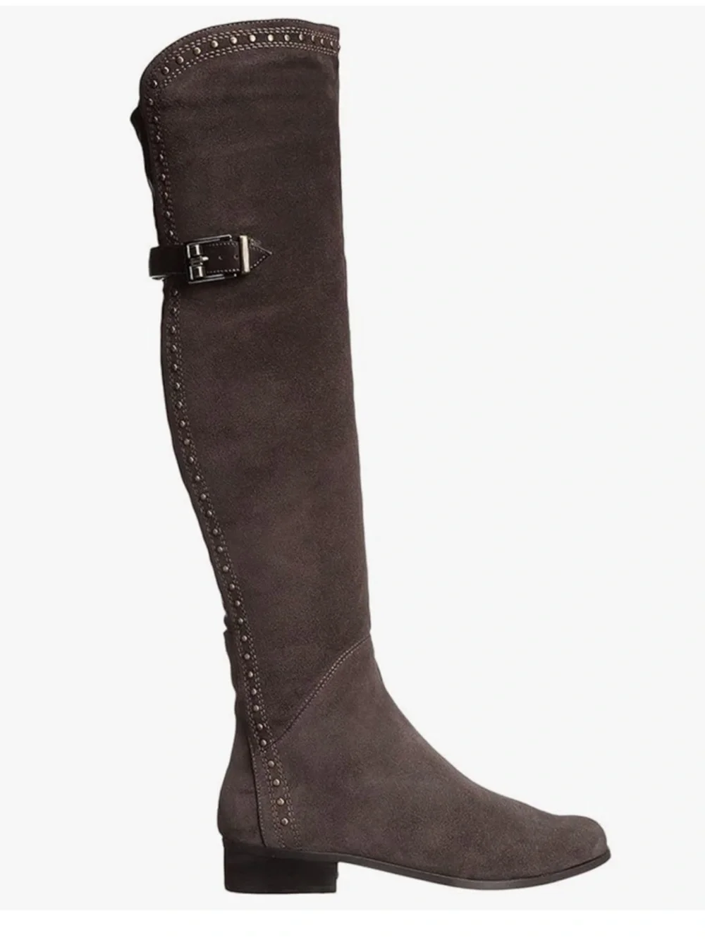 Women's Flat Over The Knee Boots Suede Platform Thigh High Boots Rivet festival